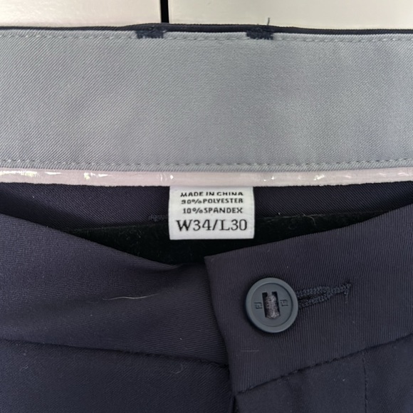 Navy blue Footjoy golf pants. Like new, size 34x30. - Picture 2 of 4